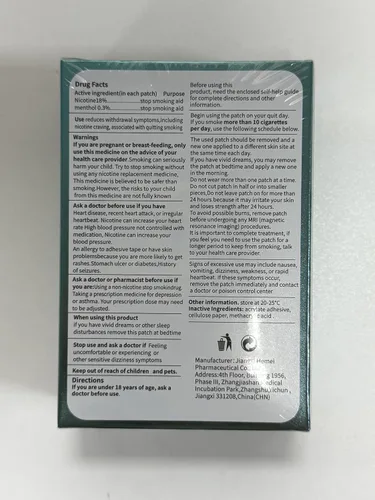 Vista 2 de Parche para dejar de fumar, parche para dejar de fumar con nicotina de primer paso, entrega de ayuda para dejar de fumar, 21 parches transdérmicos