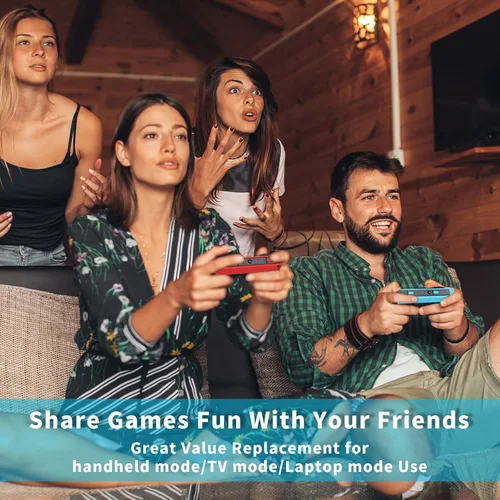 Vista 7 de PPCgrop Joy Con para Nintendo SwitchLiteOLED, reemplazo mejorado para Switch Joycon LR Soporte de doble vibracióncontrol de movimientodespertador