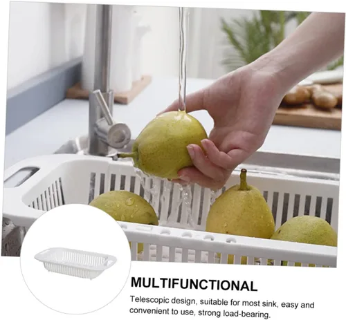 Vista 6 de SHOWERORO Soporte para utensilios de cocina, estante de secado de platos, diseño retráctil, fácil acceso