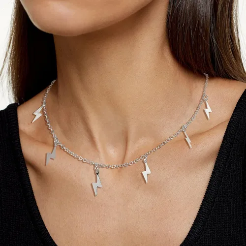 Vista 3 de BUREI Layered Choker Pendant Necklace for Women Cubic Zirconia Chain Necklace for Women Gold Chain Choker for Girls Gift