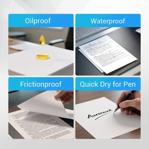 Vista 2 de 2 rollos de papel para impresora térmica de 8.5 x 11 pulgadas, rollo de papel térmico de tamaño carta de EE. UU. compatible con impresora térmica