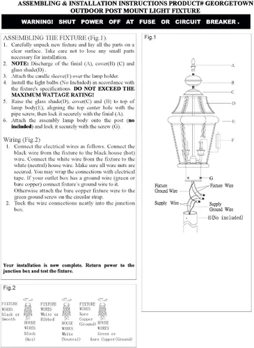 Vista 2 de Livex Lighting 2368-04 Georgetown - Cabezal de poste para exteriores con 4 luces, color negro