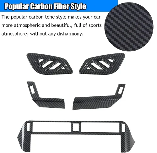 Vista 4 de Accesorios interiores personalizados para Nissan Rogue 2021 2022 2023, cubierta de salida de aire acondicionado ABS, cubierta de marco, cubierta