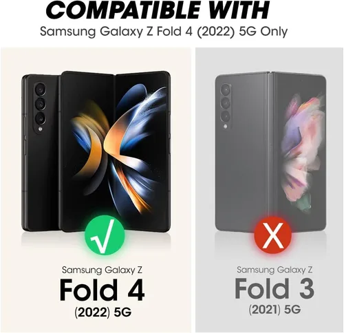 Vista 2 de SUPCASE Funda para Galaxy Z Fold 4 con soporte y clip para cinturón (Unicorn Beetle), [protector de pantalla integrado]
