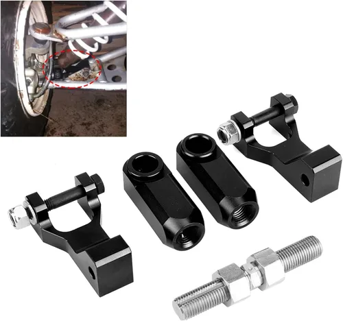 Vista 9 de Kit de bajada delantera, material de aluminio, kit de bajada delantera y trasera ajustable para ATV para Raptor 350 660 700 (negro)