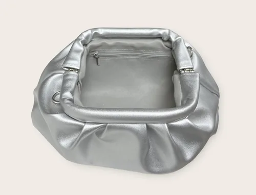 Vista 7 de Bolso de noche para mujer, bolso de mano fruncido para mujer, bolso de noche con cadena para el hombro, para boda, fiesta, baile de graduación