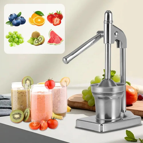 Vista 3 de Exprimidor manual de hierro fundido, exprimidor manual de acero inoxidable eficaz, exprimidor de frutas, artículos esenciales para el hogar
