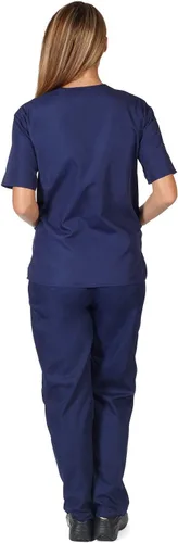 Vista 2 de Natural Uniforms Conjunto de ropa quirúrgica unisex (conjunto de ropa de trabajo estándar)