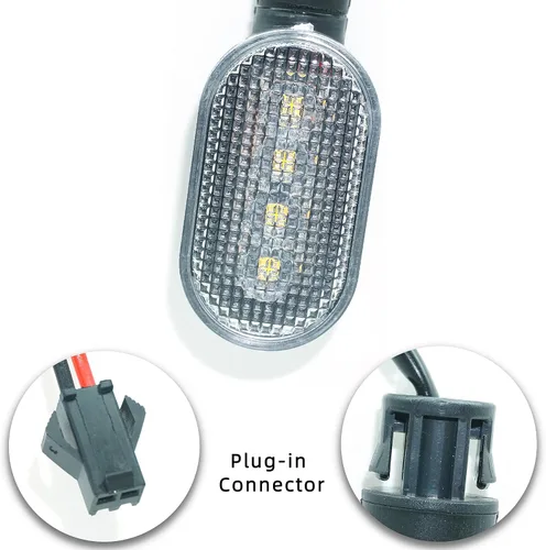 Vista 2 de Luces LED de señal de giro para motocicleta, enchufables, CC 36 V, 48 V, 52 V, 60 V, intermitentes, luces intermitentes, bombillas de giro