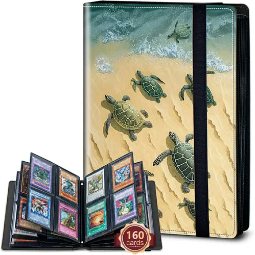 Vista 25 de Rossy Carpeta de tarjetas con 4 bolsillos, carpeta de tarjetas intercambiables, álbum de colección de tarjetas, para 160 tarjetas, carpeta