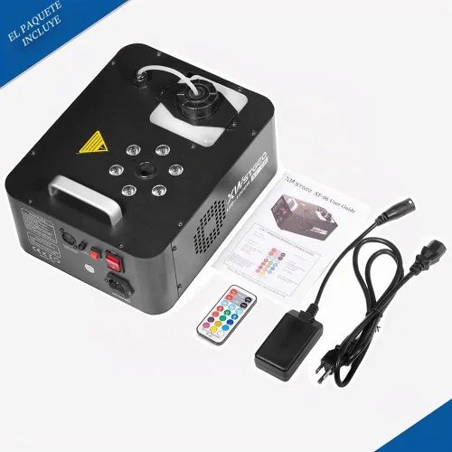 Vista 7 de XWSTGEQ 1000W Máquina de humo de niebla vertical con luces LED control remoto inalámbrico