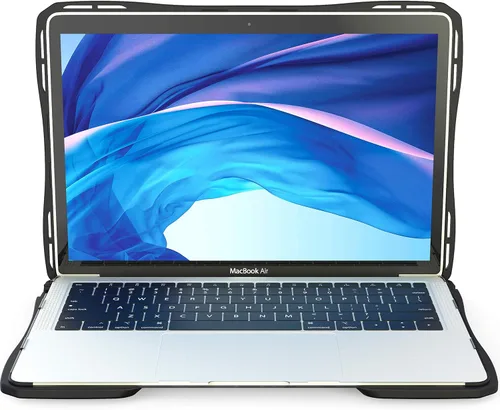 Vista 4 de UZBL Funda para MacBook Air de 13 pulgadas versión 2019 2018, [resistente] bordes protectores delgados de goma con cubierta de policarbonato