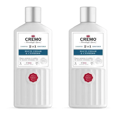 Vista 10 de Cremo Bourbon & Oak Barber Grade Champú y acondicionador 2 en 1, 16 onzas líquidas (paquete de 2) - Una sofisticada mezcla de especias