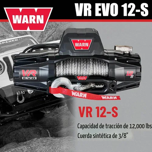 Vista 3 de WARN 103250 VR EVO 8 - Cabrestante estándar con cable de acero Synthetic Rope, IP68 Waterproof, High-Performance Off-Road Recovery Winch for
