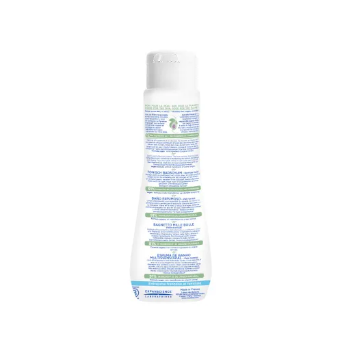 Vista 2 de Mustela Baño de burbujas multisensorial para bebés con aguacate natural, fórmula biodegradable, 6.76 onzas, el embalaje puede variar