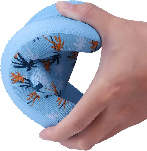 Vista 8 de FJPTREN Zapatos de nube para niños y niñas, sandalias acolchadas antideslizantes, zapatos de ducha ligeros, plataforma para niños, suela gruesa