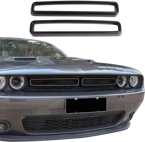 Vista 10 de Voodonala para Challenger Insertos de Rejilla Frontal de Radiador, Adornos de Parrilla para 2015-2025+ Dodge Challenger Accesorios Exteriores, ABS