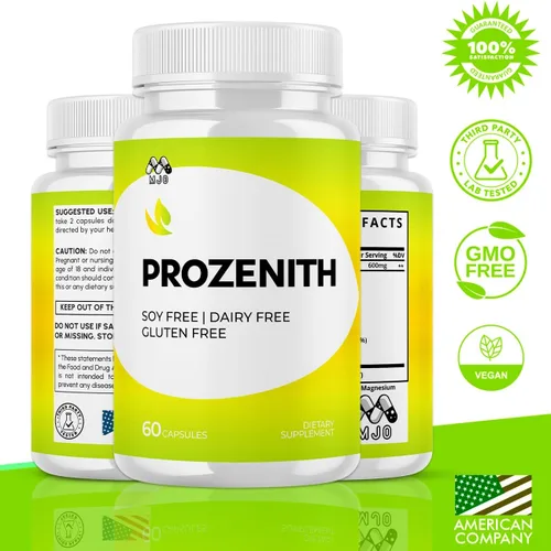 Vista 2 de Paquete de 3 cápsulas Prozenith, suplemento oficial de Prozenith con todos los ingredientes naturales, píldoras Pro Zenith Advanced Formula Wellness