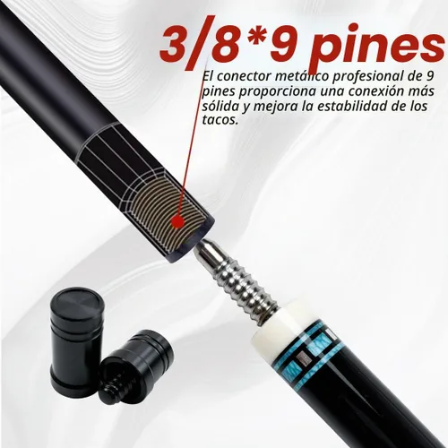 Vista 6 de Carbon Fiber Pool Cue Stick 11.5mm 12.5mm Low Deflection Pool Stick with Wood Butt Professional Cue Stick with Adjustable Extension