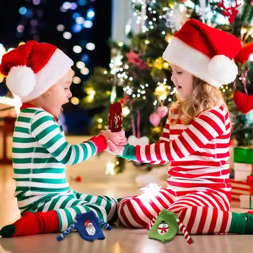 Vista 7 de Aoriher 3 piezas de ropa de muñeca de Navidad, accesorios de Navidad, conjunto de suéter pequeño, ropa de punto, alce, Navidad, árbol de Papá Noel