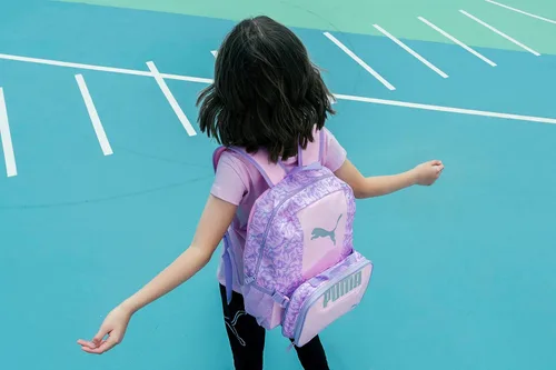 Vista 5 de PUMA Combo de mochila y kit de almuerzo para niños, PúrpuraRosado