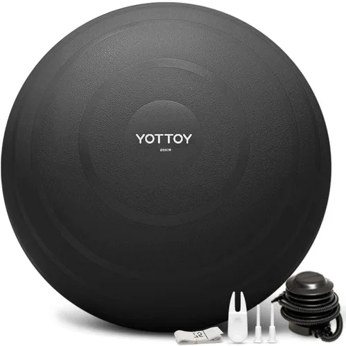 Vista 13 de YOTTOY - Pelota de ejercicio antiestallido para entrenamiento, yoga y embarazo, extragruesa para terapia física y fitness