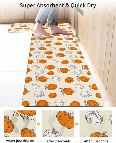 Vista 4 de Tapete de baño para bañera, antideslizante, de secado rápido y absorbente, de tierra de diatomeas, para fregadero de cocina, lavable, color naranja