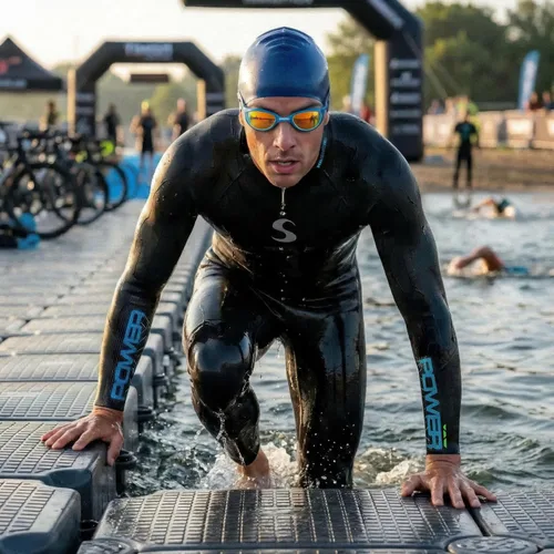 Vista 5 de Synergy Men's Volution 3/2mm Triathlon Wetsuit - Full Sleeve Open Water