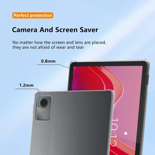 Vista 2 de Funda para Lenovo Tab M11 TB-330FU/Lenovo Xiaoxin Pad 2024 11 pulgadas TB-331FC, protección avanzada contra caídas del airbag, silicona flexible TPU