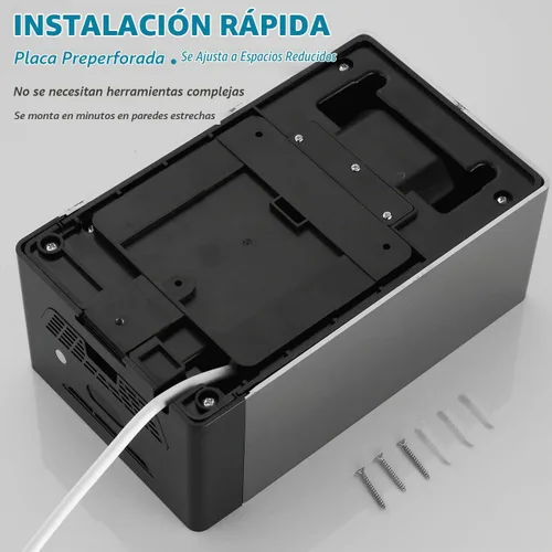 Vista 7 de modunful Secadores de manos compactos para baños domésticos: secador de manos Turbo Power con enchufe de 110V, flujo de aire dual, D5 Ease Pure