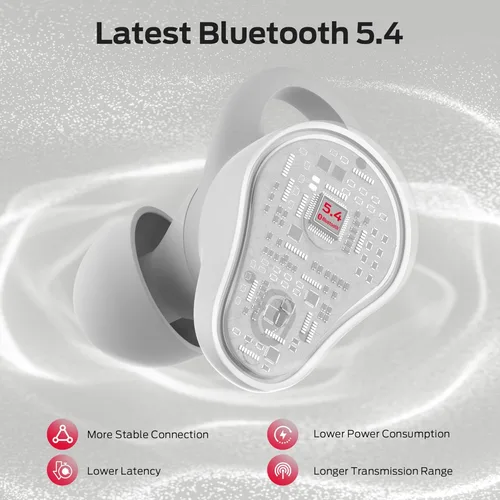 Vista 5 de Monster N-Lite 210 - Auriculares inalámbricos Bluetooth 5.4 intraurales, micrófono integrado para llamadas cristalinas, tiempo de reproducción de 32
