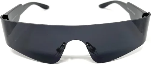 Vista 2 de WD Shades - Gafas de sol envolventes sin montura futuristas de moda para mujeres y hombres, para cosplay Cyberpunk