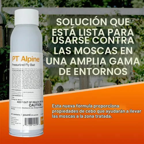 Vista 2 de Kit de PPE para control de plagas y PT Alpine Presurizado Fly Bait - Spray de control de moscas de acción rápida para uso en interiores