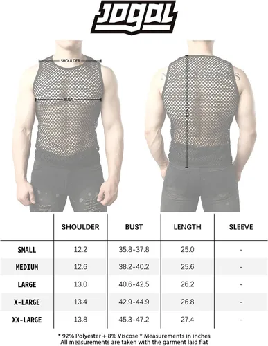 Vista 7 de JOGAL Top muscular sin mangas ajustado de malla para hombre