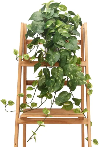 Vista 8 de CEWOR Plantas Artificiales Pothos Falso con Maceta de Plástico Planta Artificial en Maceta para Hogar Oficina Dormitorio Decoración
