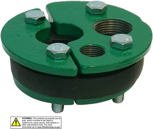 Vista 6 de Merrill MFG - Junta de pozo de hierro fundido de 4 pulgadas, tapa, placa superior dividida, caída simple de 1 pulgada