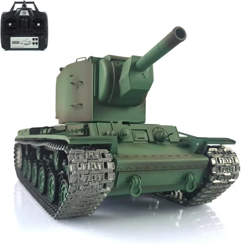 Vista 9 de Actualizado Ver 1/16 Soviético Kv-2 Tk7.0 Rc Tanque Gigante Henglong 3949 360° Torreta Ir Bb Airsoft Barril Recoil Efecto Humo