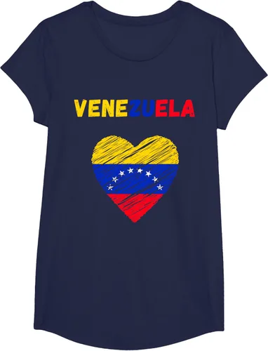 Vista 32 de Camiseta con la bandera venezolana con corazón de Venezuela, Negro