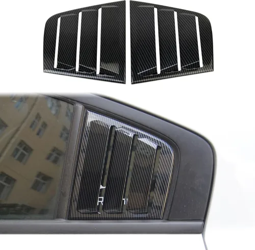 Vista 9 de Persianas laterales de plástico ABS para Dodge Charger 2011-2021 (línea roja)