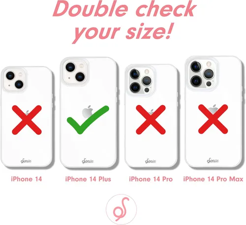 Vista 6 de Sonix Funda para iPhone 14 Plus, probada en caídas de 10 pies, funda transparente con flores para mujer, diseño floral de delila