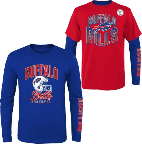 Vista 15 de NFL Conjunto de 3 Camisetas y Camisas de Manga Larga para Niños y Jóvenes 8-20, Colores del Equipo del Día del Juego
