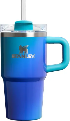 Vista 136 de STANLEY Quencher H2.0 Vaso Térmico con asa y pajilla, 64 onzas, tapa Flowstate de 3 posiciones, gran capacidad para viajes y deportes, vaso de acero