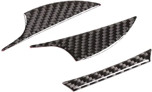 Vista 6 de Para Toyota Highlander 2009 2010 2011 2012 2013 fibra de carbono real 3D adhesivo tablero tablero marco interior accesorios de coche
