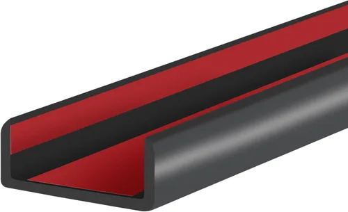 Vista 41 de Borde de goma protector, canal en U autoadhesivo de 1-1/2 pulgadas para maderas, bandas flexibles en forma de U para despegar y pegar, protector