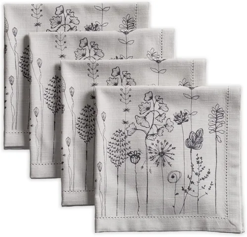 Vista 164 de Maison d' Hermine Juego de 4 servilletas de tela 100% algodón, suaves y duraderas, servilletas cuadradas reutilizables para uso diario, lavables