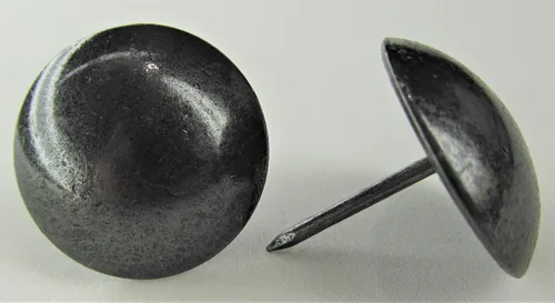 Vista 7 de Tachuelas de Tapicería Premium, Clavos de Cabeza de 1 pulgada de Diámetro, Adorno Decorativo Grande para Muebles (25, Peltre Antiguo)