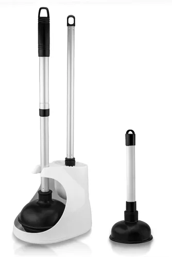 Vista 7 de NEIKO 60169A - Émbolo de inodoro 2 piezas Mini-fregadero y émbolo de drenaje Compacto Diseño patentado en todos los ángulos Mango