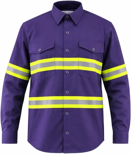 Vista 8 de Camisa de Seguridad de Alta Visibilidad Premium - Manga Larga