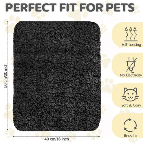Vista 2 de Almohadilla de Cama Autocalentable para Gatos, Tapete Calentador para Mascotas Autocalentable, Tapete de Cama Calentador para Gatos Ferales e
