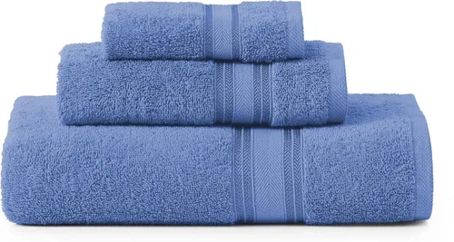 Vista 65 de LANE LINEN Juego de toallas de baño de lujo, 3 piezas, 100% algodón, secado rápido, extra aborbentes, juego de toallas súper suaves, 1 toalla de Gris